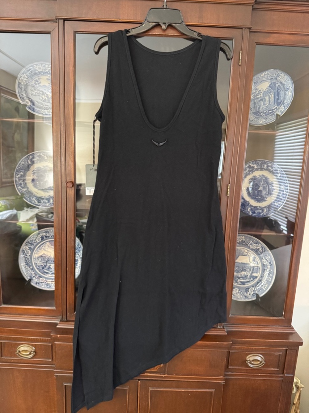 Zadig & Voltaire Black Asymmetrical Sleeveless Dress